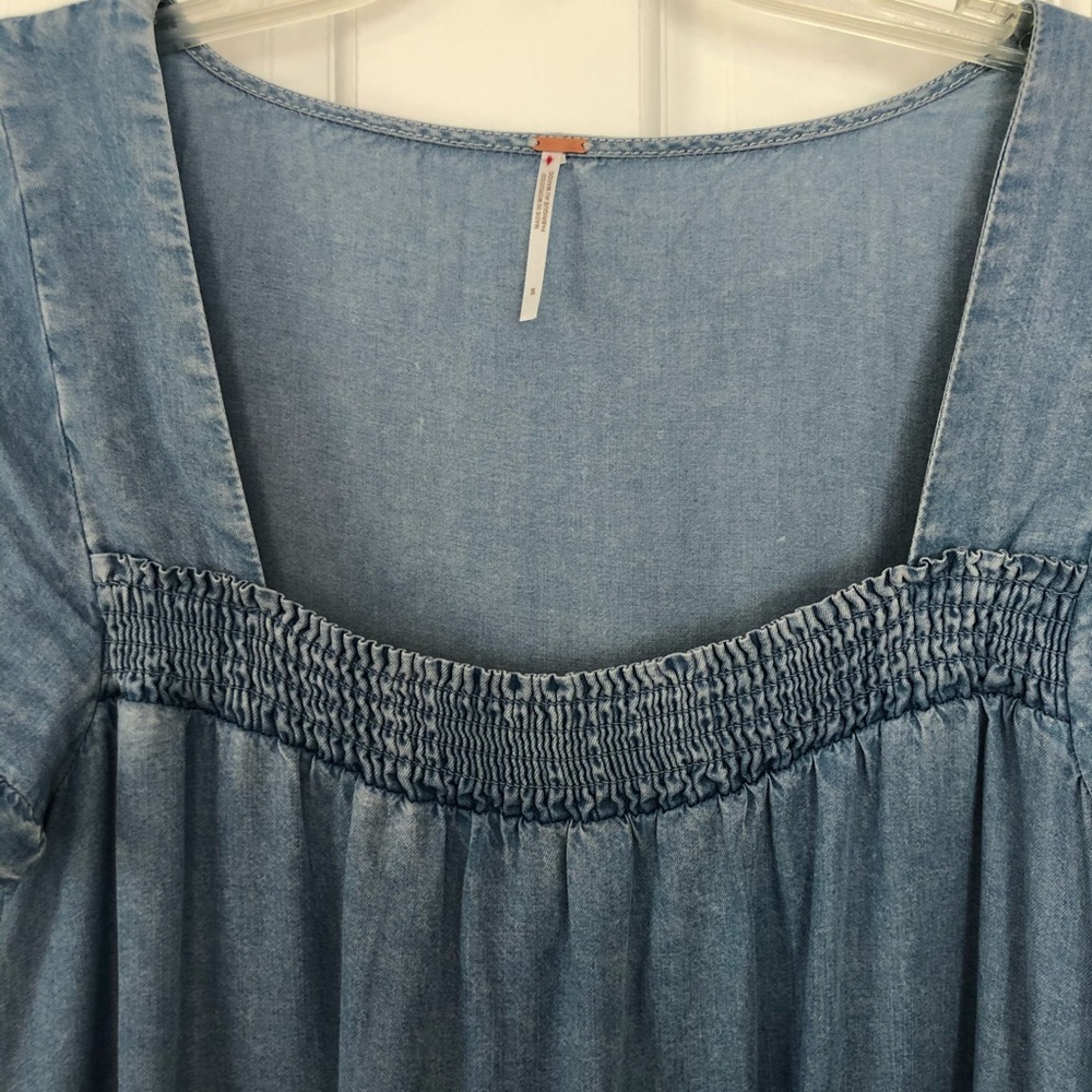 FREE PEOPLE mini jeans dress 👗 - Picture 4 of 6